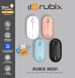 Mouse Office DA Rubix M201 Wireless Bluetooth Silent Click Ultra Slim